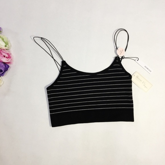 Forever 21 Other - Forever 21 bra black white seamless bralette SM